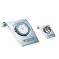 Revolving Dual Function Clock W/ Photo Frame